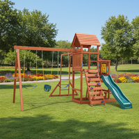 Équipement de jeu sûr cadre d'escalade durable maison de jeu pour enfants aire de jeux extérieure ensemble de jeu d'arrière-cour jouet ensemble de balançoire en bois