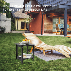 Mesa Auxiliar Adirondack Moderna de 2 Niveles, de Madera, Resistente al Agua y a los Rayos UV, Estructura Reforzada, para Interiores y Exteriores, Muebles de Patio para Comer - Product Image 6