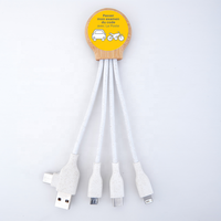 Câble de chargement USB avec logo LED, en bambou, mini 3 en 1, pour moto, cadeau, vente en gros, 2022