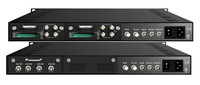 Transmodulateur DVB-C 4 canaux QAM avec multiplexeur et brouilleur pour le bord du réseau de diffusion numérique terrestre (DTV)