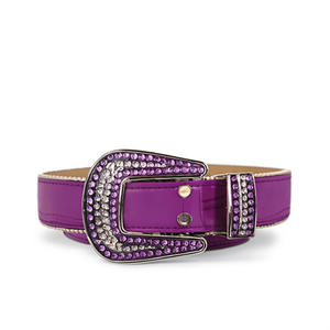 Cintura con Fibbia Quadrata in Strass Marca Z 3,8*105Cm in Pelle Sintetica per Matrimoni e Moda - Product Image 2