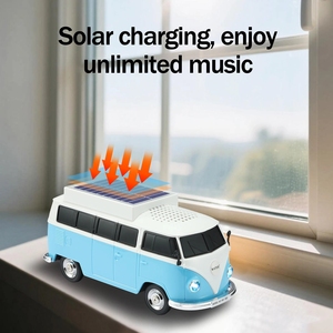 Altavoz WS-698 de 5W con Energía Solar, Diseño Mini <span class=keywords><strong>BUS</strong></span>, Radio FM, Ranura para Tarjeta TF, Altavoz Inalámbrico Portátil Estéreo con Bajos Potentes - Product Image 5