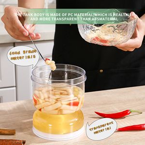 Modern Transparent ABS <b>Pickle</b> <b>Jar</b> Flip Top Fermenter Airtight Juice Separator Leakproof 800ml Food Storage Container for Kitchen - Product Image 5