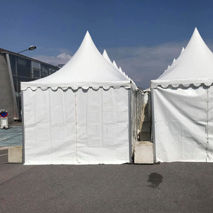 ONE EVENT Supply Tente Pagode <span class=keywords><strong>3m</strong></span>*<span class=keywords><strong>3m</strong></span> Robuste, Structure en Alliage d'Aluminium, Toile PVC Blanche, Résistante au Vent et aux UV - Product Image 4