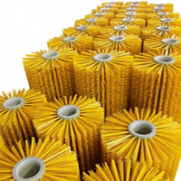 Brosse de massage complète en nylon rigide pour chevaux et bovins, avec manche en plastique de qualité industrielle, taille personnalisable, soulage les démangeaisons du bétail