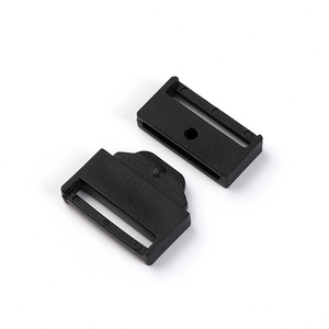 Boucle à pression en plastique épaissi, diamètre intérieur 20 mm, attache pour sangle de sac à dos, couleur unie noire, printemps 2024 - Product Image 3