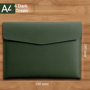 Porte-documents A4 en cuir PU avec logo personnalisé, dossier de classement professionnel, porte-documents de direction pour réunions, cadeau d'entreprise promotionnel - Product Image 5