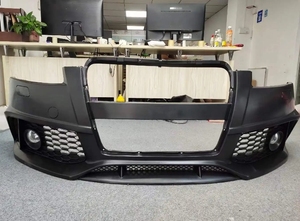 Runde Sửa Đổi Rs6 Phụ Tùng Ô Tô Cho <span class=keywords><strong>Audi</strong></span> <span class=keywords><strong>A6</strong></span> Phía Trước Bumper Lưới Tản Nhiệt Bên Váy Phía Sau Khuếch Tán Xả Mẹo PP Chất Liệu Bộ Dụng Cụ Cơ Thể 05-11 - Product Image 6