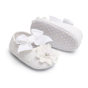 Suave encaje Vintage transpirable lindo Lolita Bowknot Little Baby Girl Zapatos de vestir de bautizo - Product Image 2