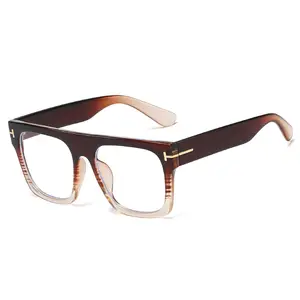 Óculos de proteção ótica, armação com novo estilo, armação quadrada, grande, óculos de bloqueio com luz azul