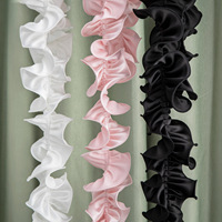 Dentelle en satin épaisse de 10 cm de large, style pastoral, dentelle à volants pour la décoration artisanale DIY, la décoration de la maison et la décoration de vêtements