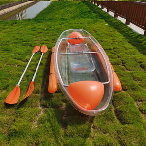 Kayak transparent pour <span class=keywords><strong>2</strong></span> personnes <span class=keywords><strong>Hotel</strong></span> Beach Resort Clear Kayak Boat Crystal PC Canoe Kayaks avec dispositif d'équilibrage latéral Airbag - Product Image 2