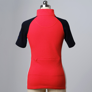 Jerseys de <span class=keywords><strong>Ciclismo</strong></span> de <span class=keywords><strong>lana</strong></span> merino con logotipo personalizado para mujer, jersey liso ligero y transpirable con cremallera completa, color de seguridad impreso - Product Image 3