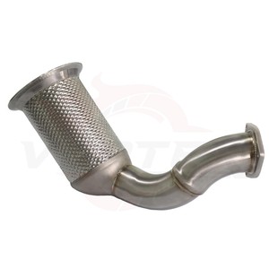 ท่อเดรนกันความร้อนสแตนเลส SS304แบบวอร์เท็กซ์สำหรับ Porsche Cayenne 958 Turbo 4.8T ท่อแข่งขีดความสามารถสูง - Product Image 1