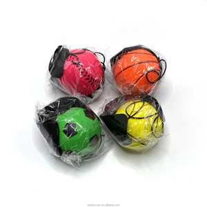 Palla da Gioco Sportiva in Gomma Spugna con Corda in Nylon, Rimbalzante ed Elastica, per Esercizi e <span class=keywords><strong>Giochi</strong></span> all'Aperto per Bambini - Product Image 4