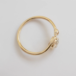 Nuovo design 18k oro diamante fede nuziale delicato <span class=keywords><strong>argento</strong></span> sterling <span class=keywords><strong>onda</strong></span> di diamanti anelli di fidanzamento unici dito grosso - Product Image 3