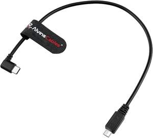 <span class=keywords><strong>Cable</strong></span> de Control en Ángulo Recto Tipo-C/Micro-USB de Alvin para Modelos DJI SC2/RS2/RS3 - 37 cm (14.5 pulgadas) para Uso con Cámara, Funciones de Encendido/Apagado - Product Image 3