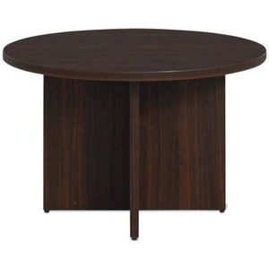Table de conférence ronde Alera Seville en bois d'acajou moderne de 48 pouces de diamètre pour bureau ou hôtel - Product Image 6