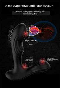 3 в 1 Мужской массажер простаты беспроводной пульт дистанционного управления анальный Электрический вибратор 12 частот постукивающий и вибрирующий анальный штекер - Product Image 4