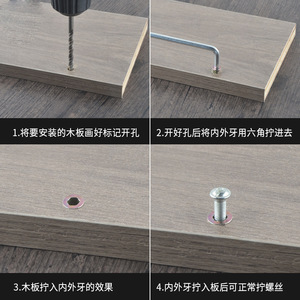 Écrous à filetage interne et externe en alliage de zinc M4 M5 M6 M8 M10 pour meubles de panneau, pièces intégrées durables - Product Image 5