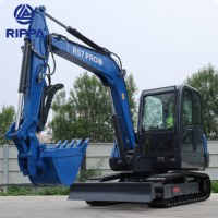 Free Shipping RIPPA 5Ton 6Ton Excavator EPA Engine Kubota Crawler Earthmoving Machine Backhoe Farm Digger Mini Excavators