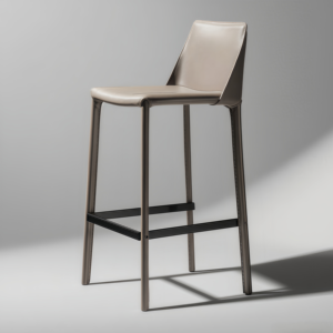 Tabouret en cuir simple pour restaurant moderne, mobilier commercial de loisirs, dossier haut, <span class=keywords><strong>chaise</strong></span> de bar Sillas - Product Image 1