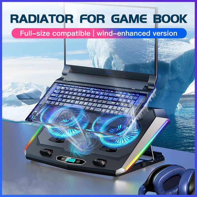 USB Gaming Laptop Pad Hot Selling Laptop Cooler Fashion Style RGB Game Notebook Cooling Cooler