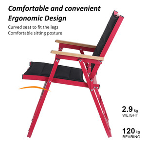 Chaise de camping portable compacte en alliage d'aluminium robuste avec logo personnalisé pour pique-nique en plein air, chaise de plage Kermit - Product Image 5