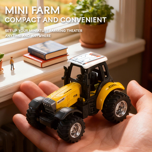 SJY-HG4-330 Tractor RC Agrícola 1:64, Mini Coche RC con Accesorios Delanteros/Traseros, Control por Aplicación 2.4G, Camión Eléctrico de Aleación, Juguete, Regalos de Cumpleaños - Product Image 3