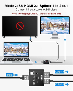 ตัวแยกสัญญาณ <span class=keywords><strong>HDMI</strong></span> 8K 60Hz สวิตช์ <span class=keywords><strong>HDMI</strong></span> <span class=keywords><strong>2.1</strong></span> แบบสองทิศทาง 4K 120Hz ตัวแปลงสัญญาณเสียง 2 เข้า 1 ออก 1x2 2x1 สำหรับ PS4 PS5 Xbox - Product Image 4
