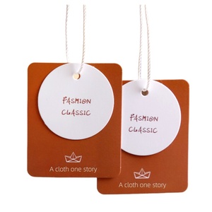 Fashion <strong>Design</strong> <strong>Custom</strong> Logo Eco-Friendly Coated <strong>Paper</strong> Double Side Color Printed Hang <strong>Tags</strong> for Garment Labels - Product Image 3