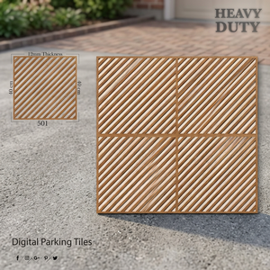 กระเบื้องปูพื้นพอร์ซเลน Vistaar Indian Digital ขนาด 9 มม. 16x16 นิ้ว กันน้ำ สำหรับภายนอก ห้องน้ำ และห้องโถง - Product Image 4