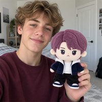 Poupées en peluche personnalisées CE CPC de haute qualité OEM ODM pour stars Kpop et groupes de garçons, jouets en peluche coréens pour bébés, faible MOQ, logo personnalisé