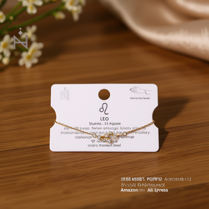 Bracciale Leo in Acciaio Inossidabile con Diamanti, Elegante Braccialetto alla Moda - Product Image 3