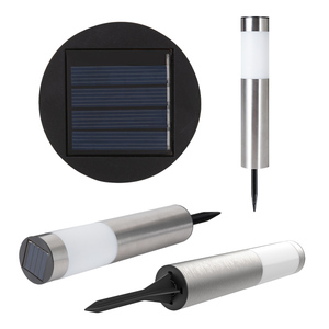 Stainless Steel LED <strong>Solar</strong> <strong>Lamp</strong> <strong>Post</strong> Top Column IP44 Rating 360 Beam Angle Daylight Alert (6000K) for Garden Landscape Lighting - Product Image 2
