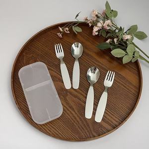 Children's Stainless Steel Spoons And Forks 304 Bpa Free With Case For Baby Feeding And Dessert Use - Product Image 1