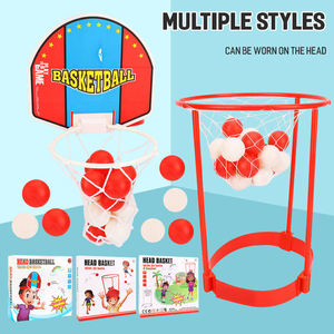 Jeu de basket interactif pour fêtes, intérieur/extérieur, avec panier réglable, bandeau et cerceau, pour enfants et adultes - Product Image 3