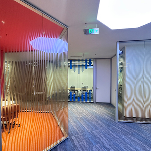 Nhôm khung kính cường lực văn phòng nhà văn phòng phân vùng phòng với hấp thụ âm thanh tấm phân vùng chống cháy - Product Image 5