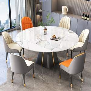 Nouveautés 2026 : <span class=keywords><strong>Table</strong></span> à manger extensible haut de gamme, convertible rectangulaire en ronde, grande taille, pour mobilier de salle à manger - Product Image 3