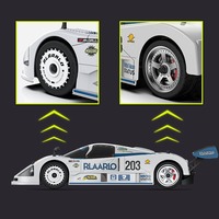 Rlaarlo AK-787 1/10 4WD Supercar RC en métal 100KM/H Moteur sans balais 80A ESC Châssis en aluminium Voiture de course sur route haute vitesse