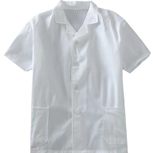 White Polyester Lab Coat For Work Uniforms In Hotels And Restaurants - Product Image 4