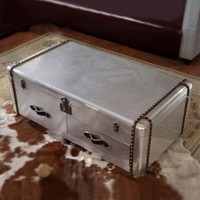 Table basse en aluminium de style aviateur, design industriel antique, salon, meubles de maison