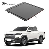 Zolionwil Cache de benne enroulable à double verrouillage avec feu stop LED pour Kgm Musso Ev 2026, pare-soleil