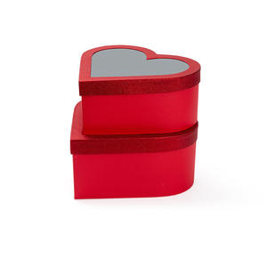 Популярная коробка для упаковки роз ко Дню Святого Валентина, набор из 2 предметов, Цветочная коробка в форме сердца для цветочного магазина - Product Image 4