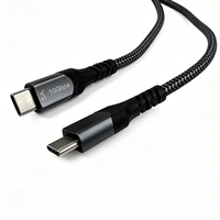 Cable USB 3.2 Gen2 Tipo-C Premium de 10 Gbps, Carga Rápida de 5 A, Carcasa de Aleación de Aluminio con Trenzado de Nailon, Salida de Video 4K, para Computadora, Laptop y Teléfono
