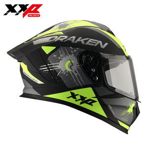 Casco de Motocicleta Integral ABS para Carreras de Motocross Keyin, Color Amarillo Fluorescente Mate, Doble Visera XXP DRAKEN S, Liberación Rápida, NUEVO - Product Image 3