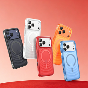 Funda Magnética Translúcida Mate con Diseño Ondulado para iPhone 18 17 16 Pro Max, Compatible con Carga Inalámbrica, Botones con IA, Cubierta Protectora - Product Image 1
