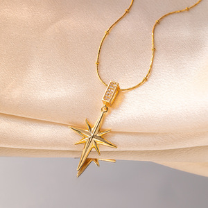 Collar de Acero de Titanio North Star con Microincrustaciones de Zirconia, Diseño Único, Collar Clavicular para Mujer - Product Image 2