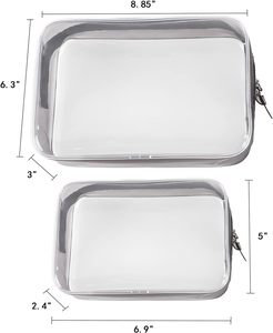 Trousse de maquillage transparente en PVC imperméable à l'eau avec logo personnalisé, trousse de toilette de voyage <span class=keywords><strong>Messenger</strong></span>/Sling à la mode, trousse à cosmétiques transparente à fermeture éclair - Product Image 2