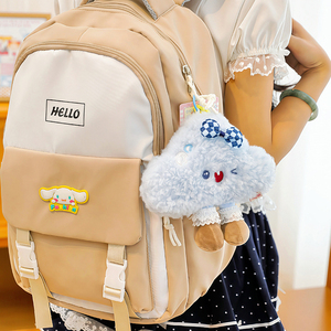 En gros, Porte-clés pendentif mini poupée en peluche nuage mignon et moelleux, pour décoration de sac à dos de filles, lots de concours et cadeaux quotidiens - Product Image 4